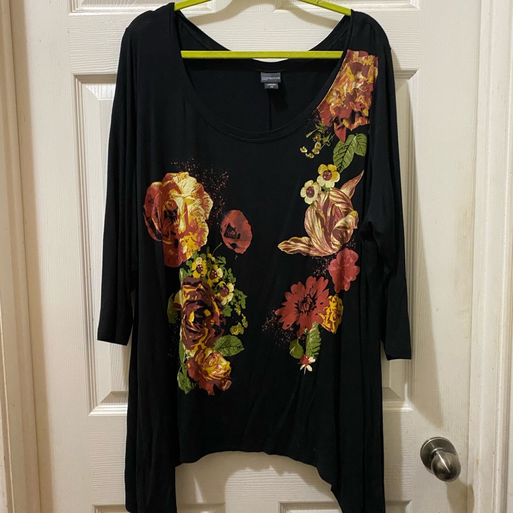 Shark bite flower shirt